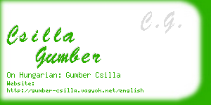 csilla gumber business card